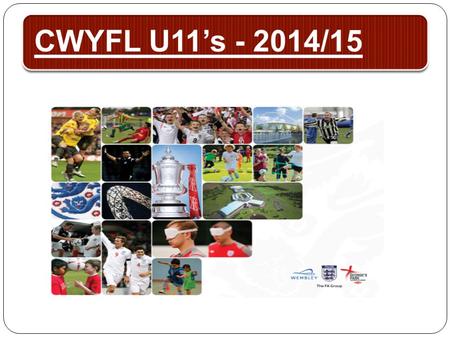 CWYFL U11’s - 2014/15. REGISTRATIONS All players need a completed WHITE CARD 3 Signatures & all details to be completed Complete the REG NUMBER for previously.