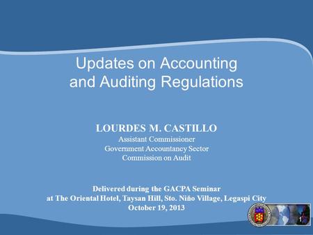 Updates on Accounting and Auditing Regulations