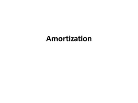 Amortization. Formulas Simple Interest Amortized Loan Formula.