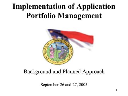 Implementation of Application Portfolio Management