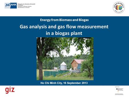 Gas analysis and gas flow measurement in a biogas plant