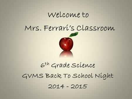 Welcome to Mrs. Ferrari’s Classroom