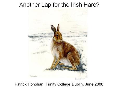 Patrick Honohan, Trinity College Dublin, June 2008.