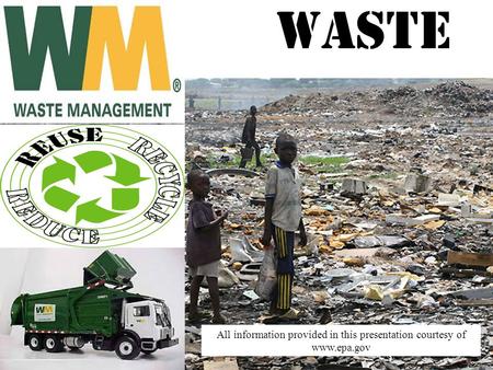 Waste All information provided in this presentation courtesy of www.epa.gov.
