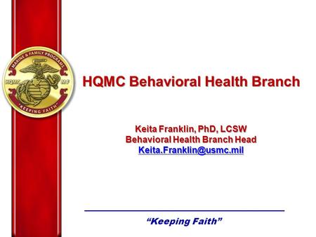 HQMC Behavioral Health Branch