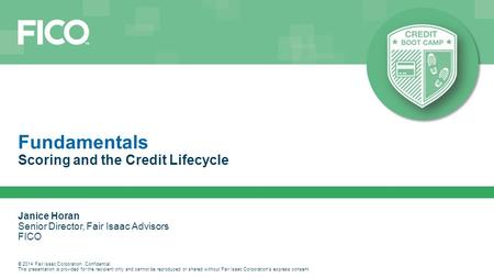 Scoring and the Credit Lifecycle