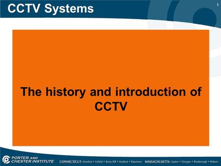 The history and introduction of CCTV