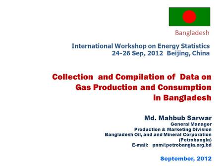 Gas Production and Consumption in Bangladesh