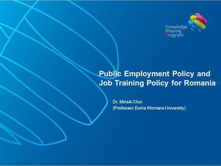 Public Employment Policy and Job Training Policy for Romania