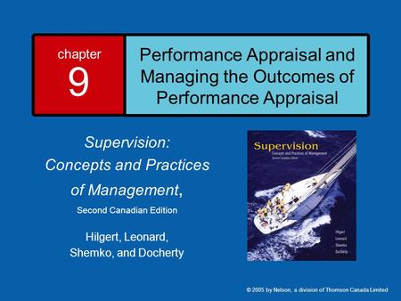 Supervision: Concepts and Practices of Management,