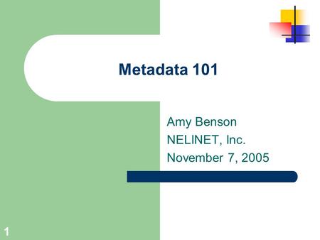Amy Benson NELINET, Inc. November 7, 2005