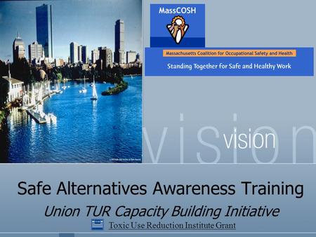 Safe Alternatives Awareness Training Union TUR Capacity Building Initiative Toxic Use Reduction Institute Grant.