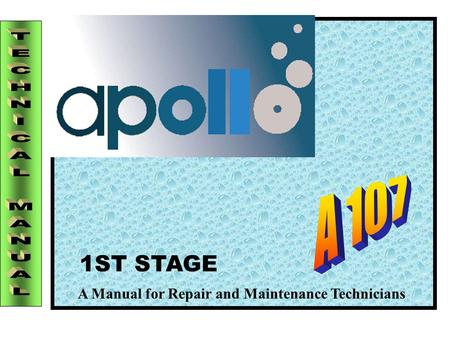 A Manual for Repair and Maintenance Technicians 1ST STAGE.