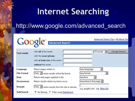 Internet Searching