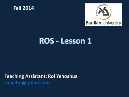 Teaching Assistant: Roi Yehoshua