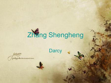 Zhang Shengheng Darcy. Age: 20 Hometown: Linqing Liaocheng Shangdong province.