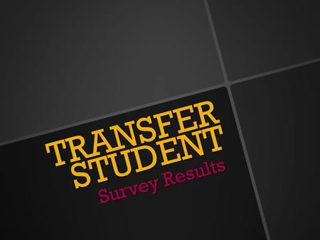 TRANSFER STUDENT Survey Results. Number of Invitees: 438 Invitees that responded: 137 Invitee Response rate: 31% Average of no answers 150 Transfer Results.