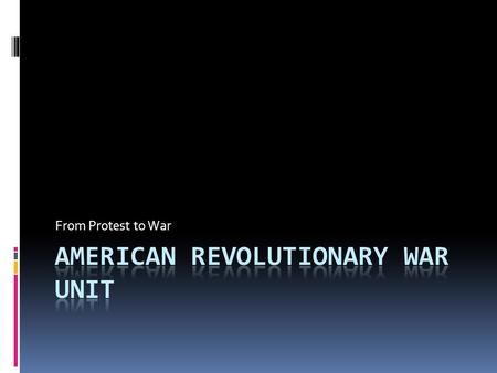 American Revolutionary War Unit