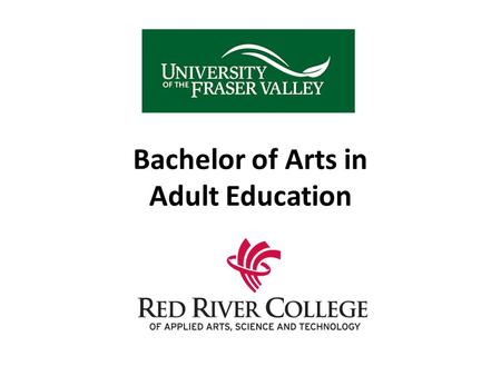 Bachelor of Arts in Adult Education