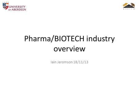 Pharma/BIOTECH industry overview