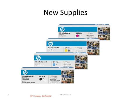 129 April 2015 New Supplies HP Company Confidential.