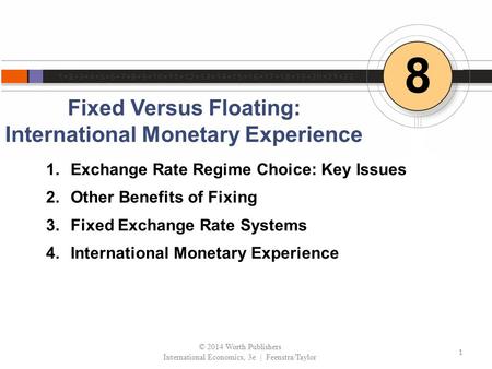 Fixed Versus Floating: International Monetary Experience