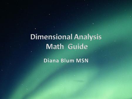 Dimensional Analysis Math Guide