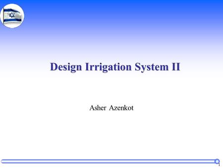 Design Irrigation System II