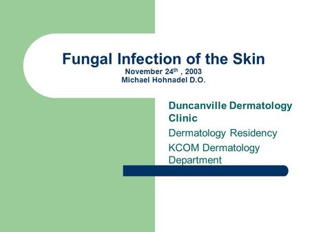 Duncanville Dermatology Clinic Dermatology Residency