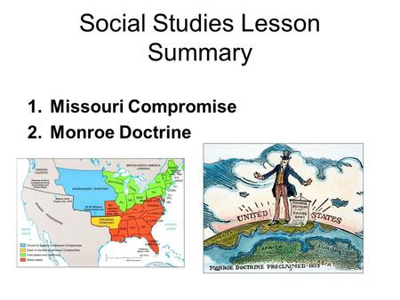 Social Studies Lesson Summary