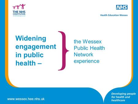 Widening engagement in public health –