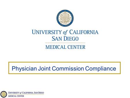 Physician Joint Commission Compliance