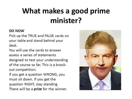 What makes a good prime minister?