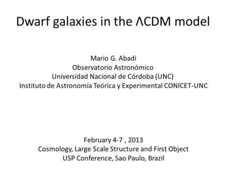 Dwarf galaxies in the ΛCDM model