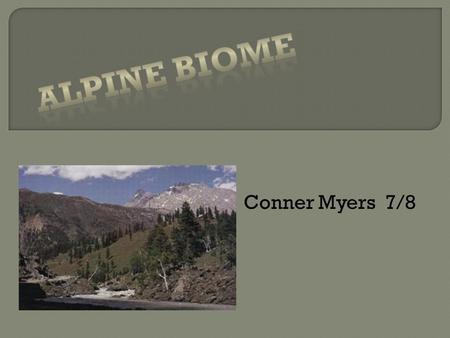 Conner Myers 7/8. A biome is a large geographical area, with a lot of community's of animals.