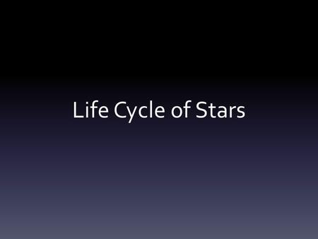 Life Cycle of Stars. Birth of a Star Born from interstellar matter (dust & gases) – Denser portions of the nebula Nebula begins to contract – Due to gravity.