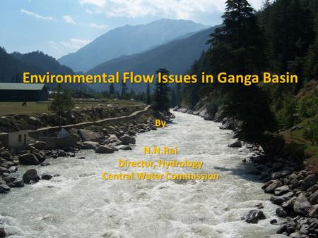 Environmental Flow Issues in Ganga Basin ByN.N.Rai Director, Hydrology Central Water Commission.