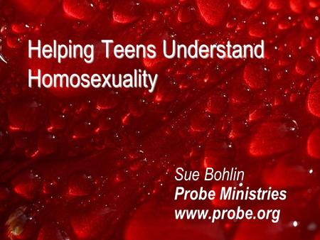 Helping Teens Understand Homosexuality