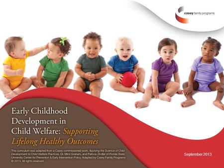 September 2013. Module 1 Why Early Childhood Matters
