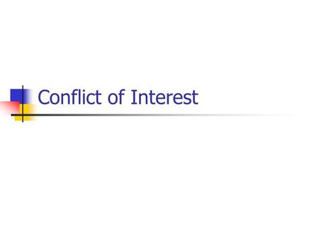 Conflict of Interest.
