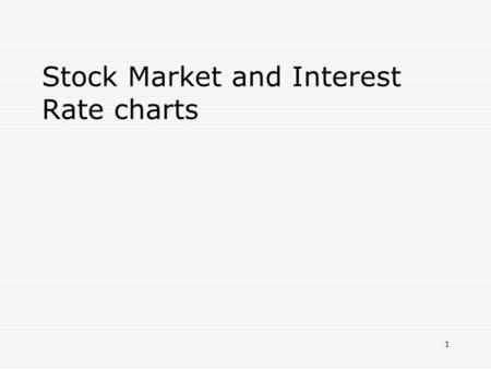 Stock Market and Interest Rate charts 1. Stock market indexes  Dow Jones Industrial Average List