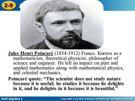 Jules Henri Poincaré ( ) France