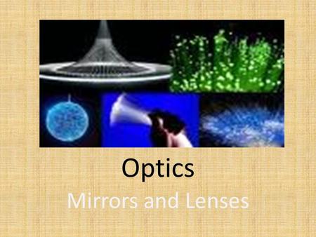 Optics Mirrors and Lenses The Principle of Reflection The Angle of Incidence = The Angle of Reflection.