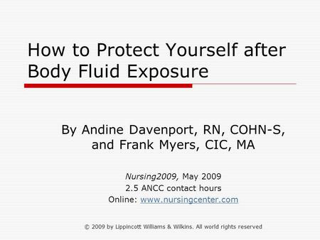 How to Protect Yourself after Body Fluid Exposure