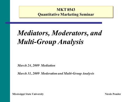 Quantitative Marketing Seminar