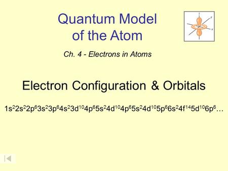 Electron Configuration & Orbitals
