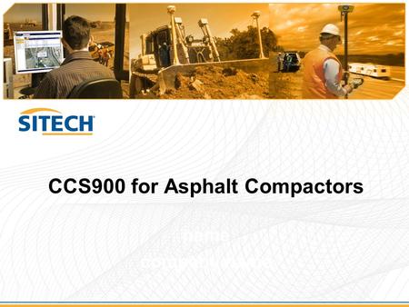 CCS900 for Asphalt Compactors