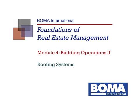 Foundations of Real Estate Management