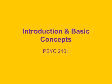 Introduction & Basic Concepts PSYC 2101. What is Measurement? Strict definition: “any method by which a unique and reciprocal correspondence is established.