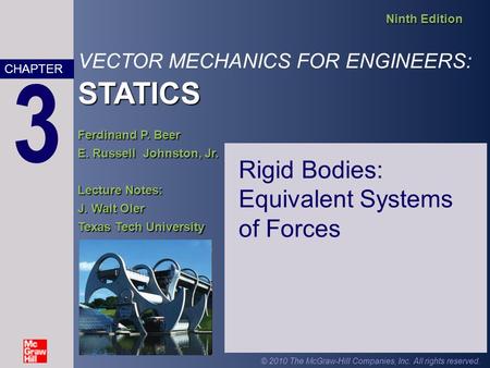 Rigid Bodies: Equivalent Systems of Forces